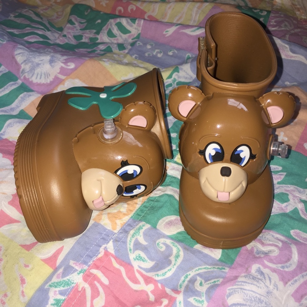 mini melissa + jeremy scott teddy bear rain boots